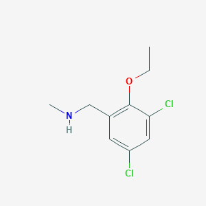 molecular formula C10H13Cl2NO B249610 1-(3,5-dichloro-2-ethoxyphenyl)-N-methylmethanamine 