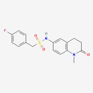 molecular formula C17H17FN2O3S B2496102 1-(4-fluorophenyl)-N-(1-methyl-2-oxo-1,2,3,4-tetrahydroquinolin-6-yl)methanesulfonamide CAS No. 922059-00-5