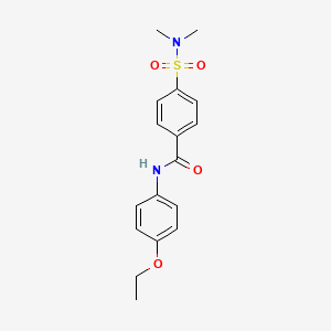 molecular formula C17H20N2O4S B2496110 4-(二甲基磺酰氨基)-N-(4-乙氧苯基)苯甲酰胺 CAS No. 313256-31-4