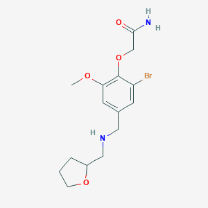 molecular formula C15H21BrN2O4 B249612 2-(2-Bromo-6-methoxy-4-{[(tetrahydro-2-furanylmethyl)amino]methyl}phenoxy)acetamide 