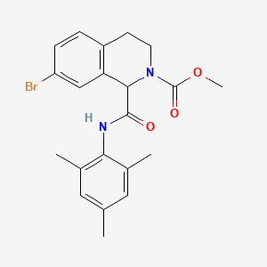 molecular formula C21H23BrN2O3 B2496127 methyl 7-bromo-1-(mesitylcarbamoyl)-3,4-dihydroisoquinoline-2(1H)-carboxylate CAS No. 1351581-73-1