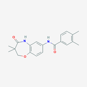 N-(3,3-dimethyl-4-oxo-2,3,4,5-tetrahydrobenzo[b][1,4]oxazepin-7-yl)-3,4-dimethylbenzamide