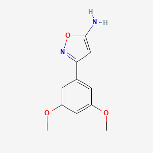 molecular formula C11H12N2O3 B2496130 3-(3,5-二甲氧苯基)-5-异噁唑胺 CAS No. 924868-82-6