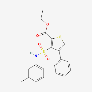 molecular formula C20H19NO4S2 B2496132 Ethyl 3-[(3-methylphenyl)sulfamoyl]-4-phenylthiophene-2-carboxylate CAS No. 900012-27-3