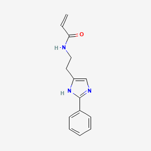 molecular formula C14H15N3O B2496137 N-[2-(2-Phenyl-1H-imidazol-5-yl)ethyl]prop-2-enamide CAS No. 2411201-44-8
