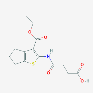 4-((3-(Ethoxycarbonyl)-5,6-dihydro-4H-cyclopenta[b]thiophen-2-yl)amino)-4-oxobutanoic acid