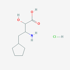 3-Amino-4-cyclopentyl-2-hydroxybutanoic acid hydrochloride
