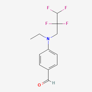molecular formula C12H13F4NO B2496158 4-[Ethyl(2,2,3,3-tetrafluoropropyl)amino]benzaldehyde CAS No. 78727-04-5
