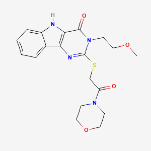 3-(2-methoxyethyl)-2-((2-morpholino-2-oxoethyl)thio)-3H-pyrimido[5,4-b]indol-4(5H)-one