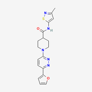molecular formula C18H19N5O2S B2496164 1-(6-(furan-2-yl)pyridazin-3-yl)-N-(3-methylisothiazol-5-yl)piperidine-4-carboxamide CAS No. 1251559-89-3