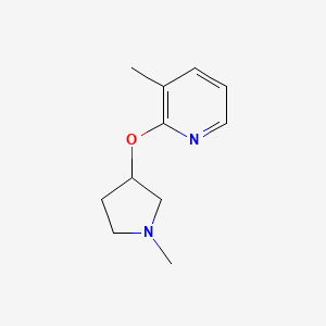molecular formula C11H16N2O B2496169 3-Methyl-2-[(1-methylpyrrolidin-3-yl)oxy]pyridine CAS No. 2200496-89-3