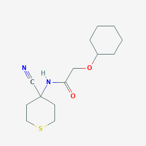 molecular formula C14H22N2O2S B2496171 N-(4-cyanothian-4-yl)-2-(cyclohexyloxy)acetamide CAS No. 1797084-98-0