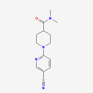 1-(5-cyanopyridin-2-yl)-N,N-dimethylpiperidine-4-carboxamide