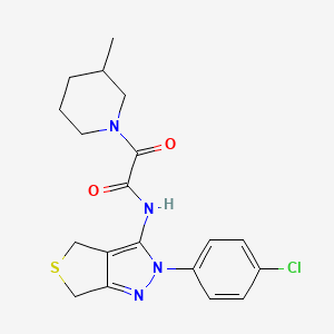 N-(2-(4-chlorophenyl)-4,6-dihydro-2H-thieno[3,4-c]pyrazol-3-yl)-2-(3-methylpiperidin-1-yl)-2-oxoacetamide