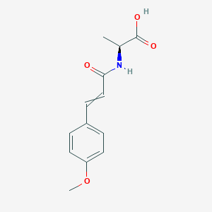 molecular formula C13H15NO4 B2496181 (2S)-2-[3-(4-methoxyphenyl)prop-2-enamido]propanoic acid CAS No. 956572-02-4
