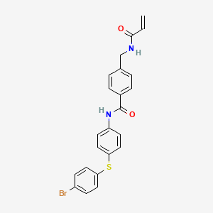 molecular formula C23H19BrN2O2S B2496182 N-{4-[(4-bromophenyl)sulfanyl]phenyl}-4-[(prop-2-enamido)methyl]benzamide CAS No. 1647220-73-2