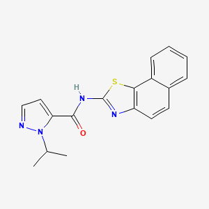 molecular formula C18H16N4OS B2496187 1-异丙基-N-(萘并[2,1-d]噻唑-2-基)-1H-吡唑-5-甲酰胺 CAS No. 1203024-96-7
