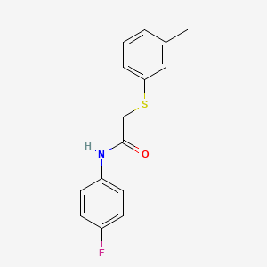 molecular formula C15H14FNOS B2496191 N-(4-氟苯基)-2-[(3-甲基苯基)硫代]乙酰胺 CAS No. 306732-39-8