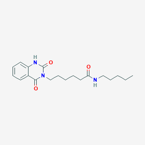 molecular formula C19H27N3O3 B2496193 6-(2,4-dioxo-1H-quinazolin-3-yl)-N-pentylhexanamide CAS No. 896381-75-2