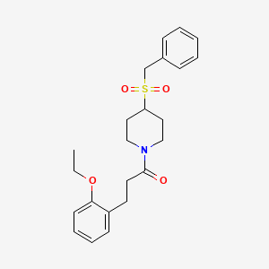 1-(4-(Benzylsulfonyl)piperidin-1-yl)-3-(2-ethoxyphenyl)propan-1-one
