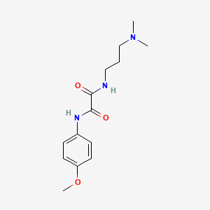 molecular formula C14H21N3O3 B2496203 N-[3-(二甲胺基)丙基]-N'-(4-甲氧苯基)氧代胺 CAS No. 21775-49-5