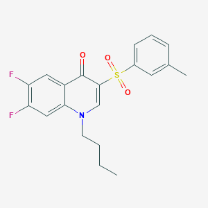 molecular formula C20H19F2NO3S B2496204 1-butyl-6,7-difluoro-3-[(3-methylphenyl)sulfonyl]quinolin-4(1H)-one CAS No. 1326860-19-8