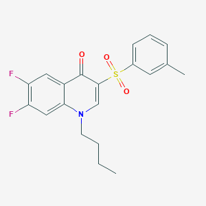 1-butyl-6,7-difluoro-3-[(3-methylphenyl)sulfonyl]quinolin-4(1H)-one