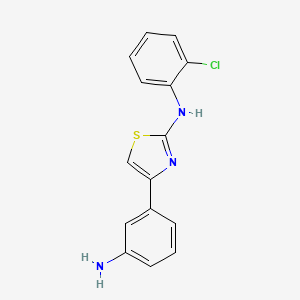 molecular formula C15H12ClN3S B2496205 4-(3-氨基苯基)-N-(2-氯苯基)噻唑-2-胺 CAS No. 1176672-78-8