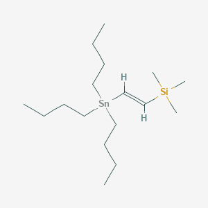 molecular formula C17H38SiSn B2496207 (E)-trimethyl(2-(tributylstannyl)vinyl)silane CAS No. 58207-97-9