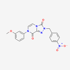 molecular formula C19H15N5O5 B2496217 7-(3-methoxyphenyl)-2-(4-nitrobenzyl)-[1,2,4]triazolo[4,3-a]pyrazine-3,8(2H,7H)-dione CAS No. 2034275-22-2