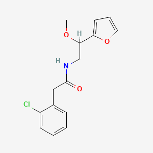 molecular formula C15H16ClNO3 B2496219 2-(2-chlorophenyl)-N-(2-(furan-2-yl)-2-methoxyethyl)acetamide CAS No. 1795442-82-8