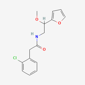 molecular formula C15H16ClNO3 B2496219 2-(2-chlorophenyl)-N-[2-(furan-2-yl)-2-methoxyethyl]acetamide CAS No. 1795442-82-8