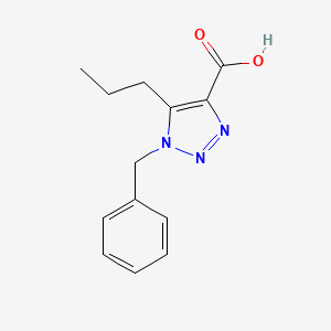 molecular formula C13H15N3O2 B2496224 1-benzyl-5-propyl-1H-1,2,3-triazole-4-carboxylic acid CAS No. 1266820-35-2