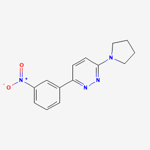 molecular formula C14H14N4O2 B2496230 3-(3-硝基苯基)-6-(吡咯烷-1-基)吡啶并[3,2-d]嘧啶 CAS No. 1286702-04-2