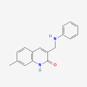 molecular formula C17H16N2O B2496234 3-(苯胺甲基)-7-甲基喹啉-2(1H)-酮 CAS No. 573696-33-0