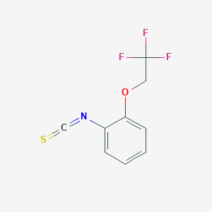 molecular formula C9H6F3NOS B2496239 1-异硫氰酸-2-(2,2,2-三氟乙氧基)苯 CAS No. 1378078-52-4