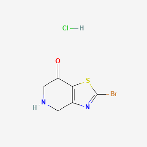 molecular formula C6H6BrClN2OS B2496249 2-溴-5,6-二氢-4H-[1,3]噻唑并[4,5-c]吡啶-7-酮；盐酸盐 CAS No. 2248276-81-3
