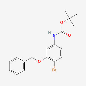 molecular formula C18H20BrNO3 B2496250 tert-Butyl (3-(benzyloxy)-4-bromophenyl)carbamate CAS No. 2108576-90-3