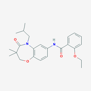 molecular formula C24H30N2O4 B2496253 2-ethoxy-N-(5-isobutyl-3,3-dimethyl-4-oxo-2,3,4,5-tetrahydrobenzo[b][1,4]oxazepin-7-yl)benzamide CAS No. 921565-17-5