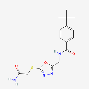 N-[[5-(2-amino-2-oxoethyl)sulfanyl-1,3,4-oxadiazol-2-yl]methyl]-4-tert-butylbenzamide