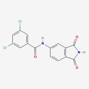 molecular formula C15H8Cl2N2O3 B2496260 3,5-dichloro-N-(1,3-dioxoisoindol-5-yl)benzamide CAS No. 683235-21-4