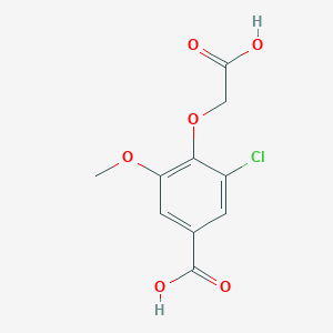 molecular formula C10H9ClO6 B2496278 4-(Carboxymethoxy)-3-chloro-5-methoxybenzoic acid CAS No. 838263-66-4