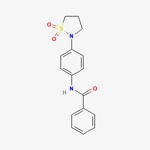 N-[4-(1,1-dioxo-1,2-thiazolidin-2-yl)phenyl]benzamide