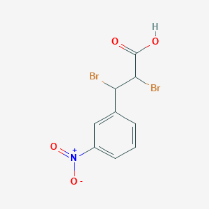 molecular formula C9H7Br2NO4 B2496287 2,3-二溴-3-(3-硝基苯基)丙酸 CAS No. 18193-72-1