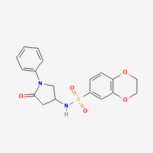 N-(5-oxo-1-phenylpyrrolidin-3-yl)-2,3-dihydrobenzo[b][1,4]dioxine-6-sulfonamide
