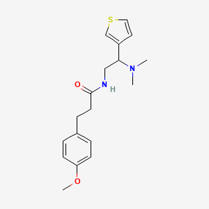 molecular formula C18H24N2O2S B2496291 N-(2-(二甲胺基)-2-(噻吩-3-基)乙基)-3-(4-甲氧基苯基)丙酰胺 CAS No. 946199-01-5