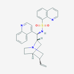 molecular formula C28H28N4O2S B2496294 (S)-N-8-Quinolinesulfonyl-(quinolin-4-yl)(8-vinylquinuclidin-2-yl)methanamine CAS No. 1440939-88-7
