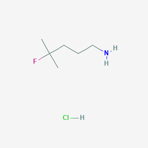 molecular formula C6H15ClFN B2496296 4-Fluoro-4-methylpentan-1-amine;hydrochloride CAS No. 2287289-04-5