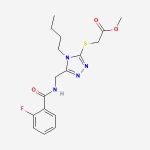 Methyl 2-[[4-butyl-5-[[(2-fluorobenzoyl)amino]methyl]-1,2,4-triazol-3-yl]sulfanyl]acetate
