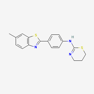 N-[4-(6-methyl-1,3-benzothiazol-2-yl)phenyl]-5,6-dihydro-4H-1,3-thiazin-2-amine